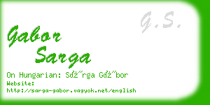 gabor sarga business card